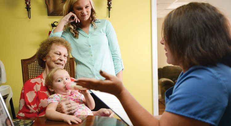 Hospice nursing visit at home