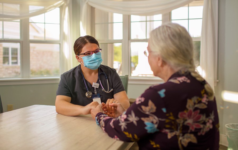 At-home hospice visit