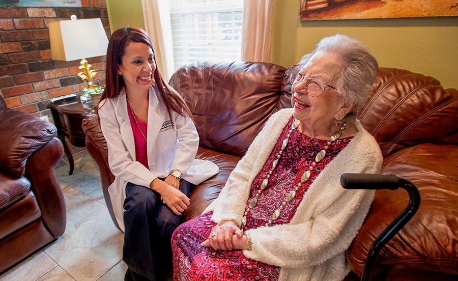 Visit from a hospice nurse