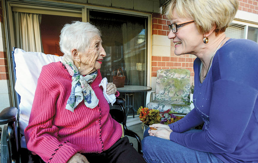 Hospice nurse at home