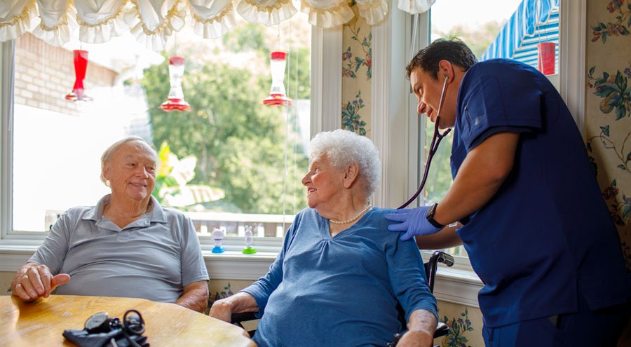 Visit from a home nurse