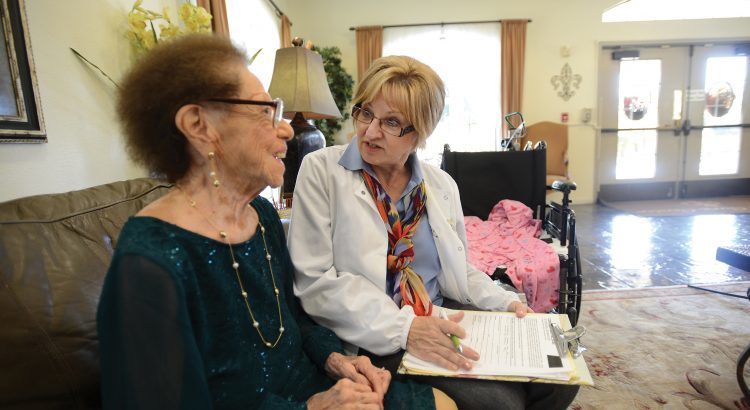 Hospice nurse at home