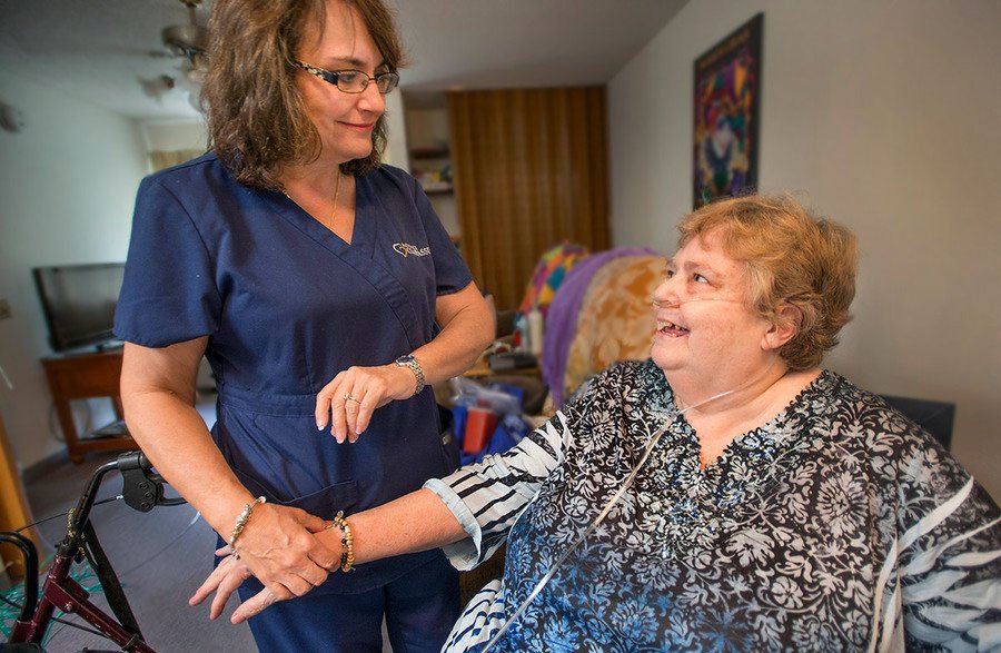 Nursing support during at-home visit