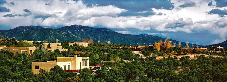 Santa Fe with mountains